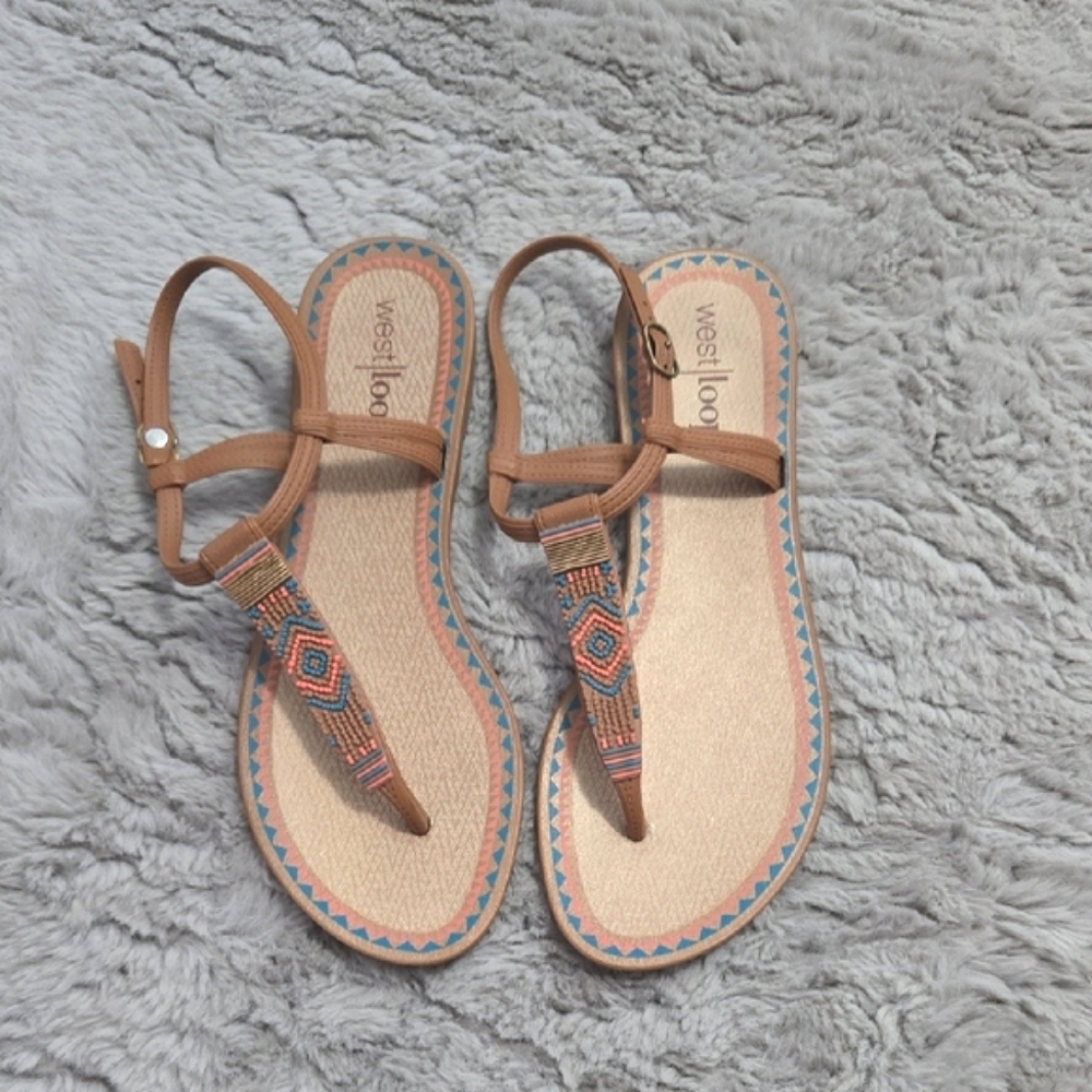 West Loop made in Brazil summer sandals size 8